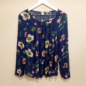 Floral print peplum top
